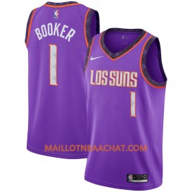 Maillot NBA Phoenix Suns Devin Booker 1 2018-19 Nike City Edition Violet Swingman - Homme